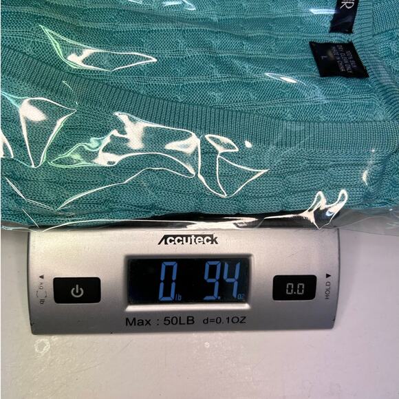 Evelyn & Arthur Women’s V Neck, Button Down Silk Sweater Cardigan, Green, size L - Picture 10 of 10